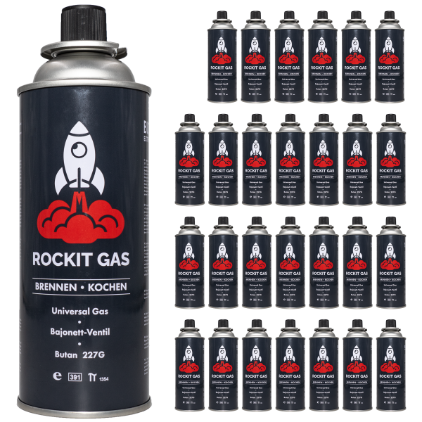 227g Rockit Ventil-Gaskartusche MSF-1A – Butan - 28 Stück